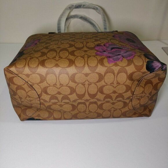 NWT COACH 5697 CITY TOTE IN SIGNATURE CANVAS WITH KAFFE FASSETT PRINT purple - Picture 7 of 7